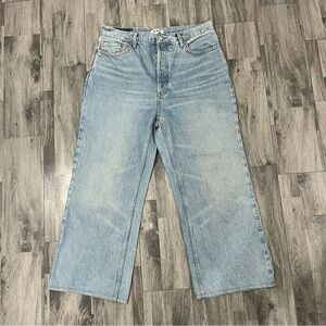 RE/DONE 70s Ultra High Rise Wide Leg Jeans Size 32 Fade